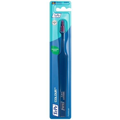 TePe Colour Select Soft Μαλακή Οδοντόβουρτσα για Αποτελεσματικό & Απαλό Καθαρισμό 1 Τεμάχιο - Μπλε